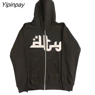 Yipinpay Hoodie Fashion Star graphics Print Men's hoodies Sweatshirt gothic Sport Coat Long Sleeve Oversized hoodie jacket Tricolor 319